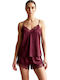 Jumelles Sommer Babydoll Burgunder