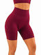 Training Women's Leggings High Waist & Push Up Burgundy Maroon