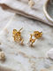 Grekas Silver Gold Plated Earrings with Stones