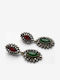 Dangle Earrings with Red Stones