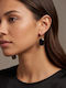 Grekas Gold Plated Black Dangle Earrings