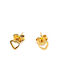 Grekas Silver Gold Plated Stud Earrings