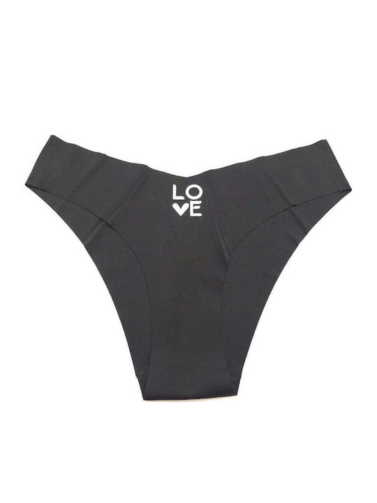 Dyana Hoch Taille Damen-Slip Nahtlos Schwarz