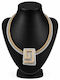 Liva Fashion Geometrisches Halskette KN00050 Silber-Gold