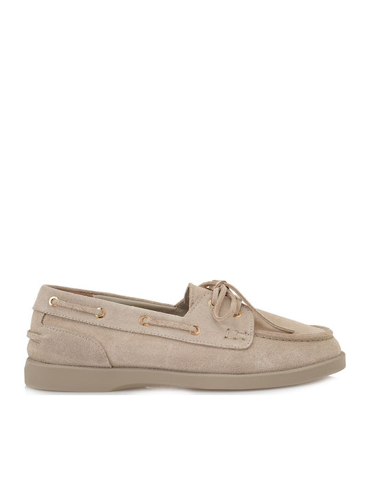 Damen Mokassins aus Leder in Beigem Farbton X155A5131585-Beige