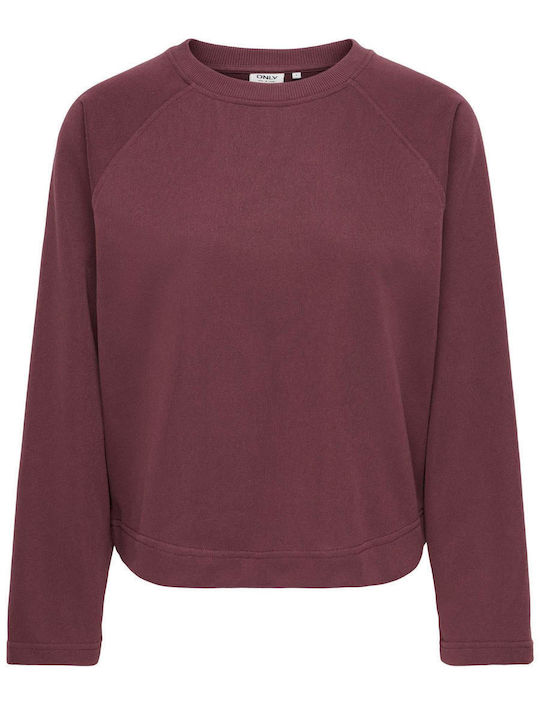 Only Damen Sweatshirt Burgundisch