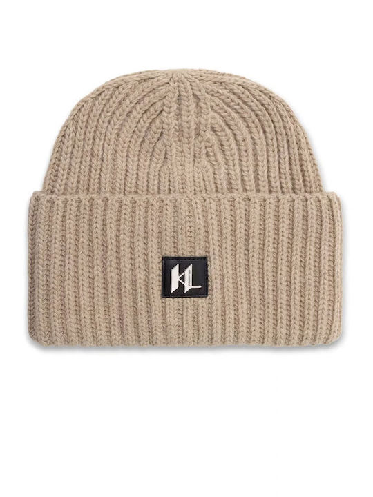 Beanie Men's Knitted Beanie in Beige