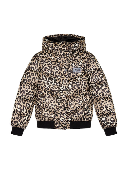 Kids Quilted Hooded Short Multicolour Jacket