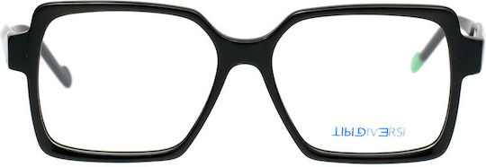Tipi Diversi Td6622 C1 Black Acetate Prescription Eyeglass Frames