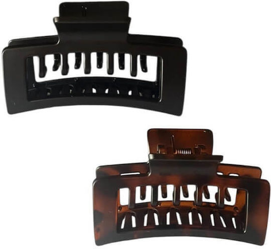 Claw Clip 8.5cm Hollow Black-Brown Sk-11354 Piece