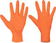 Cerva Nitrile Gloves Powder Free in Orange Colour 50 Pieces
