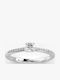 Diamond Jools Einzelner Steine Ringe aus Weißgold 18K mit Diamant
