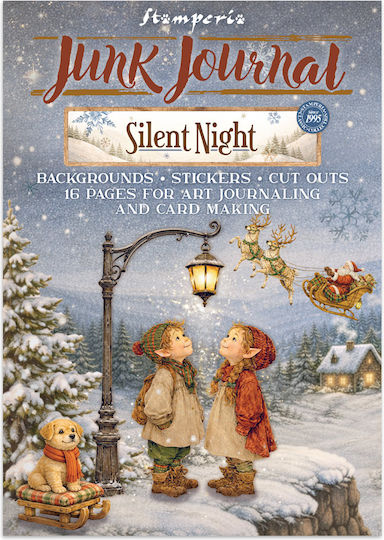 Junk Journal Autocolante Decupaje Fundaluri Silent Night