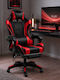 GMC-040 Gaming Stuhl aus Künstliches Leder mit Fußstütze Rote