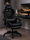 GMC-010 Gaming Stuhl aus Künstlichem Leder mit Fußstütze Schwarze