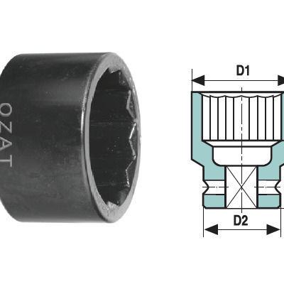3/4'' Impact Socket Head 12 Points Short 20