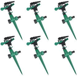 Set 6 Impulse Sprinklers Garden Watering Radius Up To 12 M 360° Rotation Durable Plastic Cobi Smart Set 6 Impulse Sprinklers Garden Watering Radius Up To 12 M 360° Rotation Durable Plastic Cobi Smart