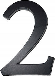 House Number 2 Black 19 Cm House Number 2 Black 19 Cm