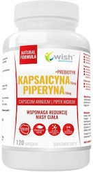 Wish Pharmaceutical Capsaicin 10mg + Piperine 10mg + Prebiotic 10mg Besonderes Nahrungsergänzungsmittel 120 Kapseln Wish Pharmaceutical Capsaicin 10mg + Piperine 10mg + Prebiotic 10mg Besonderes Nahrungsergänzungsmittel 120 Kapseln