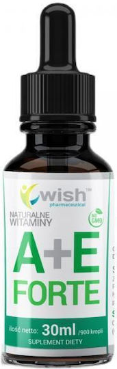 Wish Pharmaceutical Natural Vitamin A+E Forte Витамини 30ml