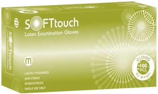 Soft Touch Ръкавици Латекс На Прах В Бял Цвят 100 Бройки
