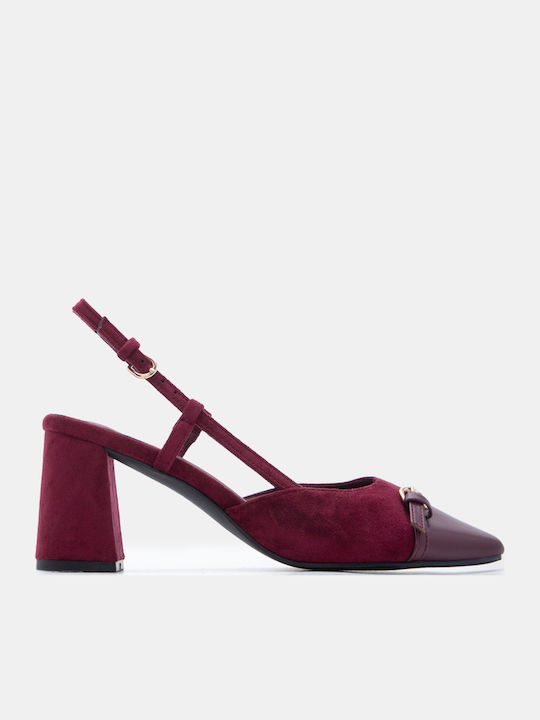 Luigi Pointed Toe Heels with Medium Burgundy Heel