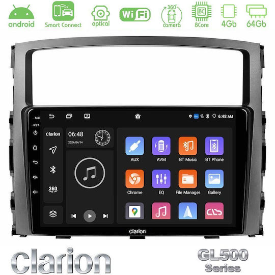 Clarion Автомобилна Аудио Система За Mitsubishi Pajero 2008-2009 Bluetooth USB Вграден Wi-Fi GPS Apple CarPlay Android Auto С Touch Screen 9"