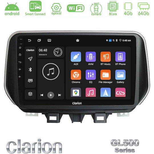 Clarion Car Audio System for Hyundai iX35 2018 – 2020 Bluetooth USB WiFi GPS Apple CarPlay Android Auto with 10" Touch Screen