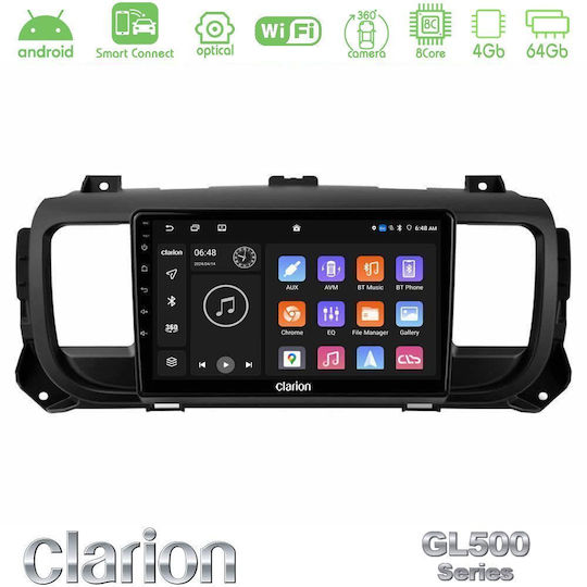 Clarion Car Audio System for Peugeot Expert / Traveller Opel Vivaro Toyota Proace Citroen Jumpy Bluetooth USB WiFi GPS Apple CarPlay Android Auto with 9" Touch Screen