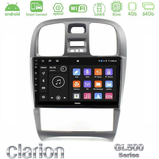 Clarion Car Audio System for Hyundai Sonata 2001-2005 (Bluetooth/USB/WiFi/GPS/Apple CarPlay/Android Auto) with 9" Touch Screen