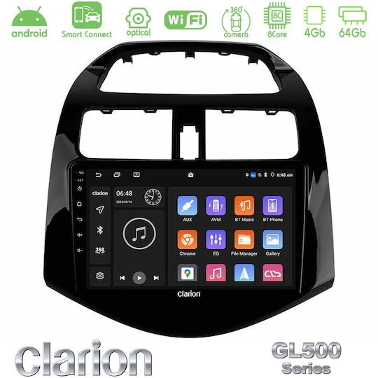 Clarion Car Audio System for Chevrolet Spark 2009-2015 Bluetooth USB WiFi GPS Apple CarPlay Android Auto with 9" Touch Screen