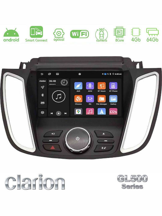 Clarion Автомобилна Аудио Система за Ford C-Max / Kuga 2013-2019 (Bluetooth/USB/WiFi/GPS/Apple CarPlay/Android Auto) с Touch Screen 9"