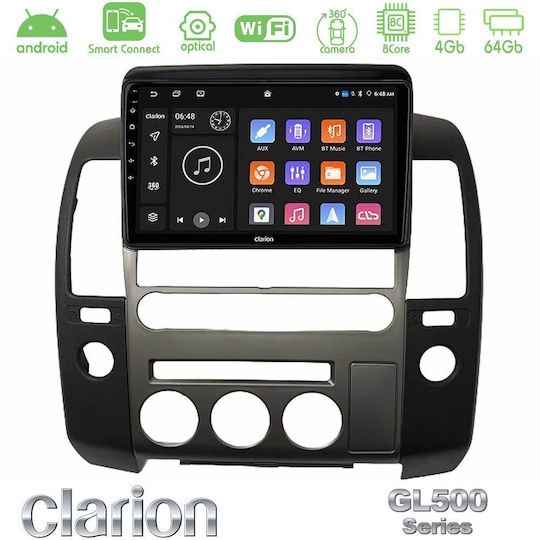 Clarion Car Audio System for Nissan Navara / Pathfinder 2006-2012 (Bluetooth/USB/WiFi/GPS/Apple CarPlay/Android Auto) with 9" Touch Screen