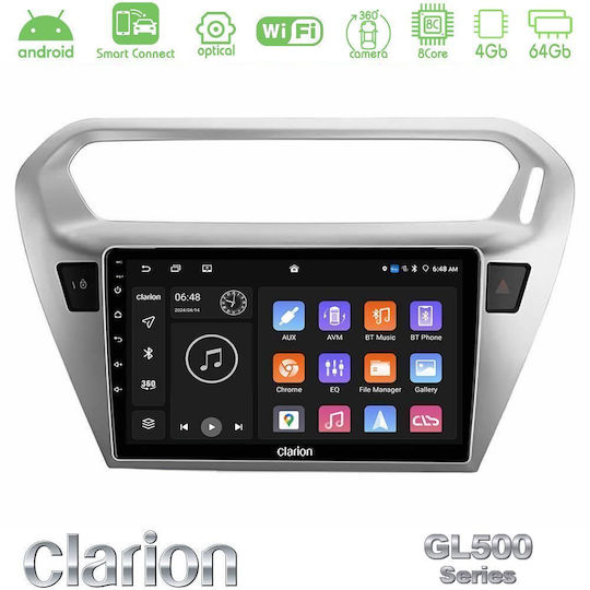 Clarion Car Audio System for Peugeot 301 Citroen C-Elysee Bluetooth USB WiFi GPS Apple CarPlay Android Auto with 9" Touch Screen