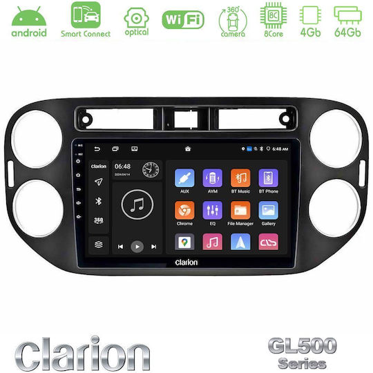 Clarion Автомобилна Аудио Система за Volkswagen Tiguan / Golf Plus 2004 – 2014 (Bluetooth/USB/WiFi/GPS/Apple CarPlay/Android Auto) с Touch Screen 9"