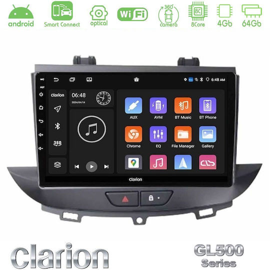 Clarion Автомобилна Аудио Система за Opel Grandland / Crossland X / Grandland X (Bluetooth/USB/WiFi/GPS/Apple CarPlay/Android Auto) с Touch Screen 9"