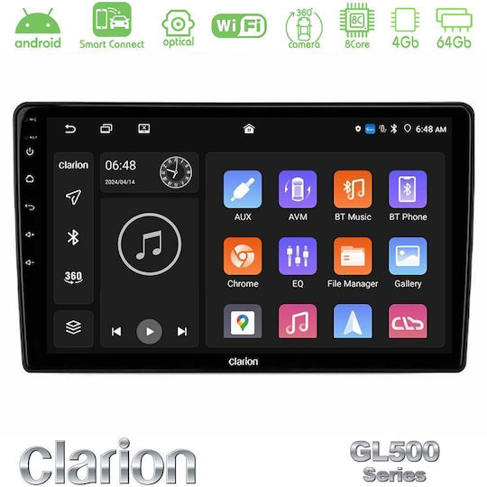Clarion Ηχοσύστημα Αυτοκινήτου για Alfa Romeo Giulietta 2014-2021 (Bluetooth/USB/WiFi/GPS/Apple-Carplay/Android-Auto) με Οθόνη Αφής 10"