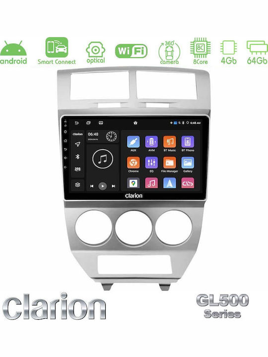 Clarion Auto-Audiosystem Dodge Caliber 2006-2011 Bluetooth USB Eingebautes Wi-Fi GPS Apple CarPlay Android Auto mit Touchscreen 10 Zoll
