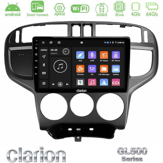 Clarion Ηχοσύστημα Αυτοκινήτου για Hyundai Matrix 2001-2010 (Bluetooth/USB/WiFi/GPS/Apple-Carplay/Android-Auto) με Οθόνη Αφής 9"