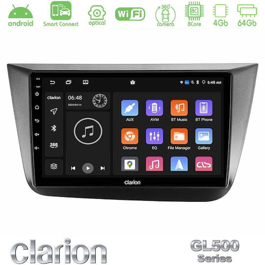 Clarion Автомобилна Аудио Система За Seat Altea 2004-2015 Bluetooth USB Вграден Wi-Fi GPS Apple CarPlay Android Auto С Touch Screen 9"