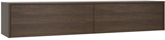 Concept Lenart Wall-Mounted Living Room Display Cabinet in Dark Oak Wood 211x46x40cm
