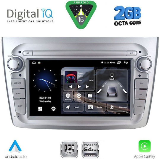 Digital IQ Ηχοσύστημα Αυτοκινήτου για Alfa Romeo Mito 2008-2018 (Bluetooth/USB/WiFi/GPS/Apple-Carplay/Android-Auto) με Οθόνη Αφής 7"