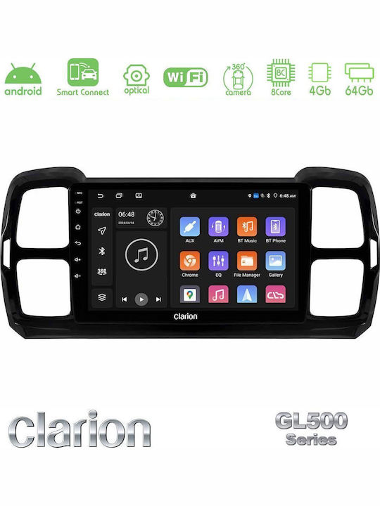 Clarion Ηχοσύστημα Αυτοκινήτου για Citroen DS5 2017-2021 (Bluetooth/USB/WiFi/GPS/Apple-Carplay/Android-Auto) με Οθόνη Αφής 9"
