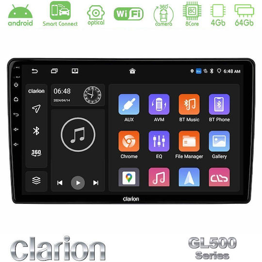 Clarion Ηχοσύστημα Αυτοκινήτου για Hyundai H-1 2009-2015 (Bluetooth/USB/WiFi/GPS/Apple-Carplay/Android-Auto) με Οθόνη Αφής 9"