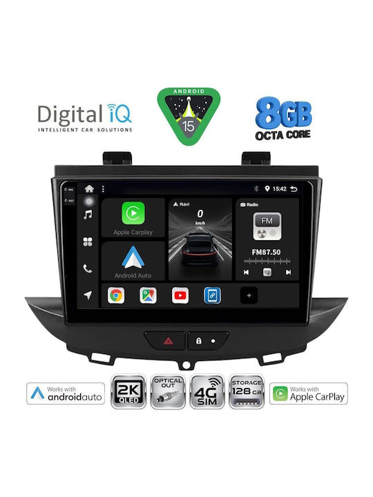 Digital IQ Auto-Audiosystem Für Opel Crossland / Grandland 2017-2025 Mit Touchscreen 9 Zoll