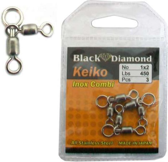 Black Diamond Στριφτάρι Ψαρέματος Σετ 3τμχ Μαύρο