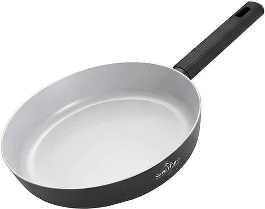 Swiss Haus 32cm Frying Pan Ergonomic Insulated Textured Handle Black