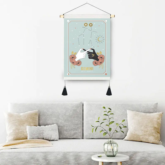FRIPIA Handgefertigter Wandbehang aus Stoff 50x35cm