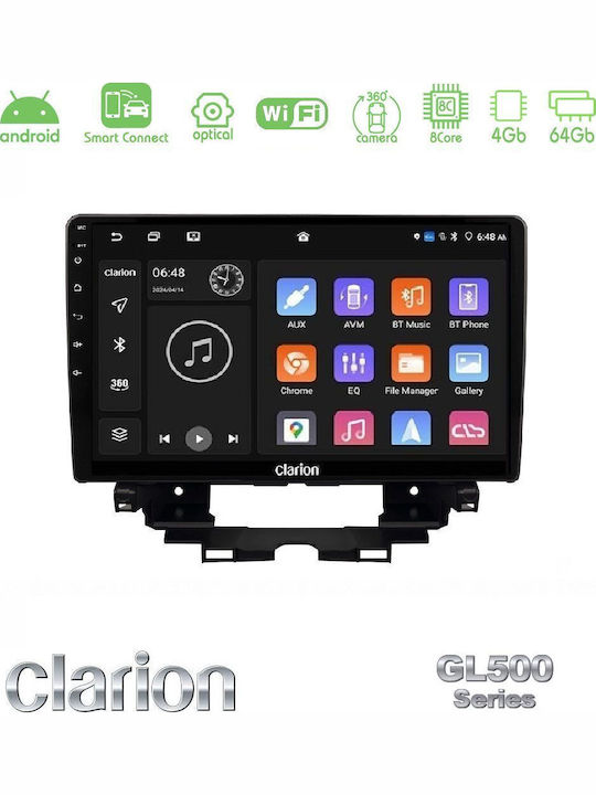 Clarion Car Audio System for Renault Kangoo Bluetooth USB WiFi GPS Apple CarPlay Android Auto with 10" Touch Screen