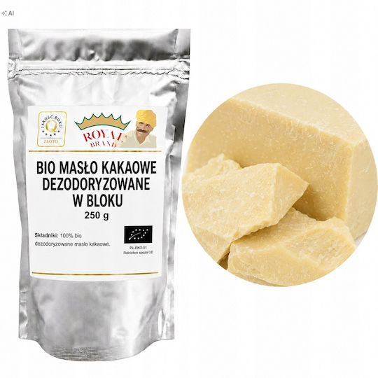Био Дезодорирано Какаово Масло Блок 250 G Royal Brand